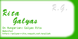 rita galyas business card